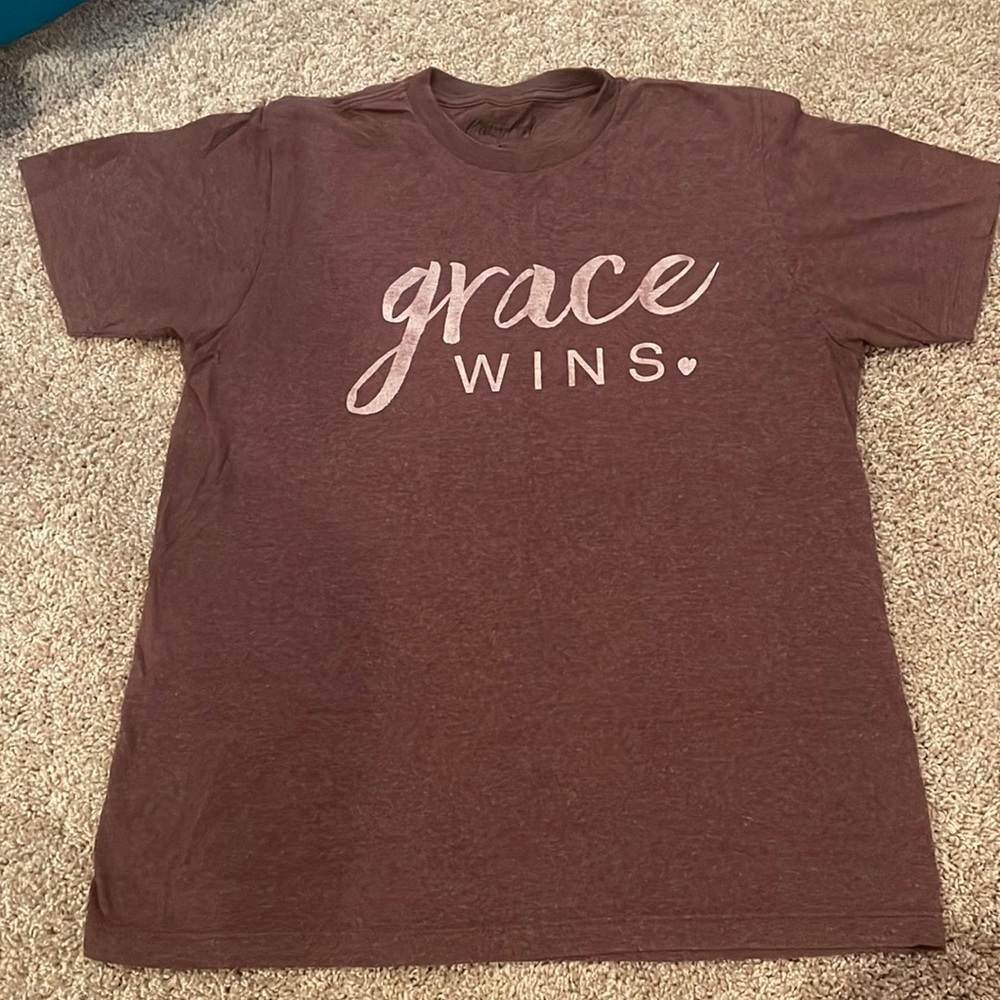 Crazy Cool Threads Maroon “Grace Wins” Shirt- M